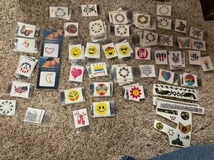 Temporäre Tattoos riesiges Set! Über 200! Vintage 90er Jahre - Bild 1 von 11