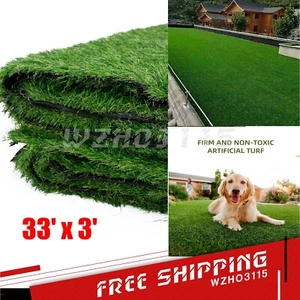 33x3ft Synthetic Turf Artificial Grass Mat Landscape Fake Lawn Pet Dog Garden - Picture 1 of 12