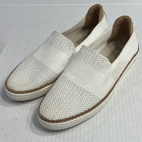 Sneakers casual Ugg Sammy in maglia donna taglia 8 bianche slip on 1016756