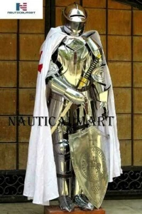 Christmas Armour Medieval Knight Crusader Full Suit Of Armor Collectible Knight - Picture 1 of 4