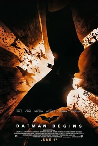 Batman Begins (2005) ~ Original 27"x 40" doppelseitiges normales Filmplakat - Bild 1 von 1