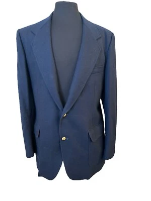 Blazer Pendleton De Colección Para Hombres 42 Largo Azul Marino Abrigo Deportivo 100% Lana Virgen Adultos Foto 1 de 4