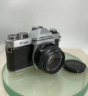Pentax K1000 35mm SLR Film Camera+ SMC Pentax-M 50mm F2 Lens SERVCIED, WELL USED - Image 1 of 4