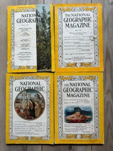 (4) Vintage NATIONAL GEOGRAPHIC Issues Magazine Lot Dec 1961 July 1964 Oct 1959 - Picture 1 of 1