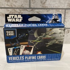 STAR WARS PLAYING CARDS 2 Decks Heroes Villains Vehicles NOS 2011 By Cartamundi