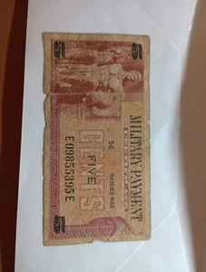 Wow 😳 😳 5 Cent Military Payment Certificate - Picture 1 of 6