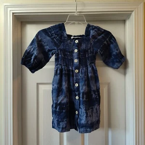 Zara Kids Blue Tie-Dye Dress Size 9 - Picture 1 of 6
