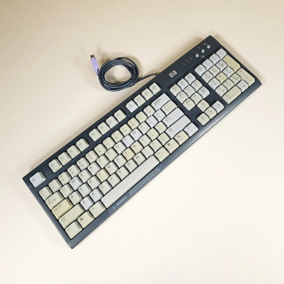 HP Keyboard 5187-3549 Model 5107 Wired PS/2 Retro Vintage Cleaned READ NOTES - Image 1 of 4