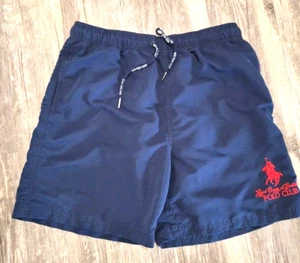 Royal Country Berkshire Polo Youth L Swim Shorts Navy Big Red Logo Mesh Lined - Picture 1 of 6