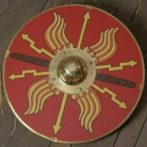 Escudo Romano Medieval Redondo Parma Caballero Templario Armadura Escudo - Imagen 1 de 3