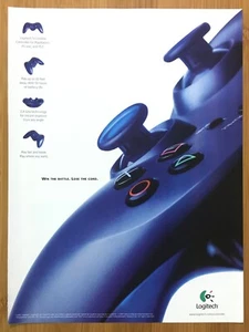 2001 Logitech Cordless Action Wireless Controller Vintage Print Ad/Poster PS2 - Picture 1 of 3