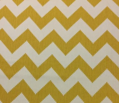KRAVET LIMITLESS SQUASH YELLOW CHEVRON 100% LINEN MULTIUSE FABRIC BY YARD 54"W - Image 1 of 4