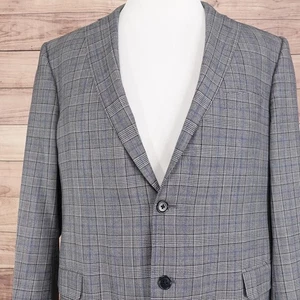 Abrigo deportivo Brooks Brothers para hombre 44R gris a cuadros Explorer Regent Fit blazer de lana - Imagen 1 de 12