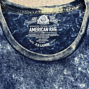 T-Shirt Uomo Rustica "Denim wash" 2XL XXL 100% Cotone American Rag Cie Tasca - Foto 1 di 6