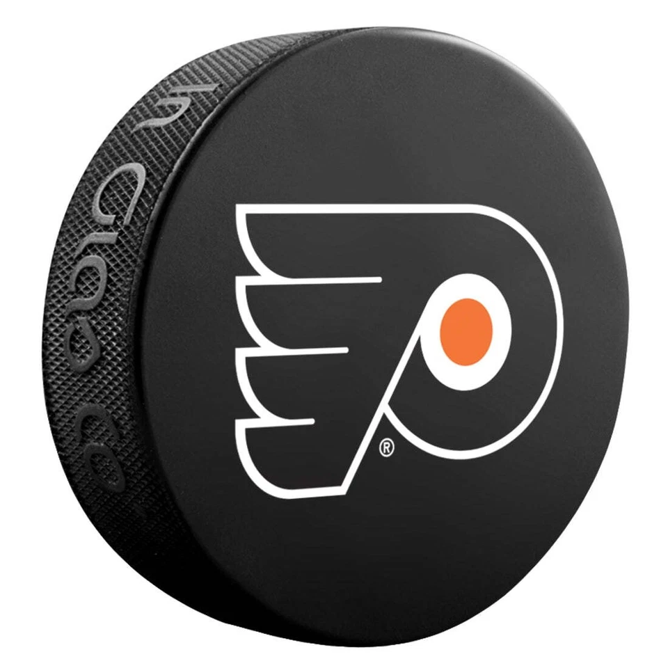 PHILADELPHIA FLYERS Basic Team Logo Model SOUVENIR PUCK InGlasCo.