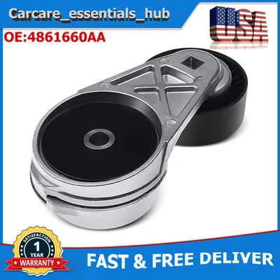 Belt Tensioner Assy with Pulley for Chrysler Dodge Challenger Jeep Ram 1500 2500 - Image 1 of 4