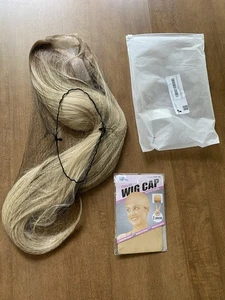 NEW WOMEN'S Maca Baka Brand Ombre light blonde Lace Front Long Ash Synthetic - Picture 1 of 7