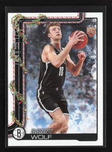 2025-26 Topps Holiday #H187 Danny Wolf Brooklyn Nets Rookie - Picture 1 of 2