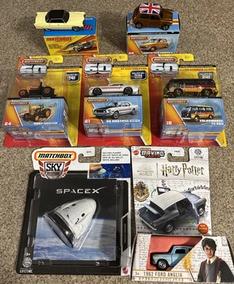 matchbox lot:7 Assorted Incl. SpaceXDragon,HarryPotter’62FordAnglia;5 60thAnniv. - Image 1 of 4