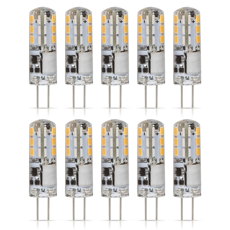 [10 Pack] LED G4 1.1W T3 10W Replacement JC Bi-Pin Base 12V 3000K Soft White - Image 1 of 4