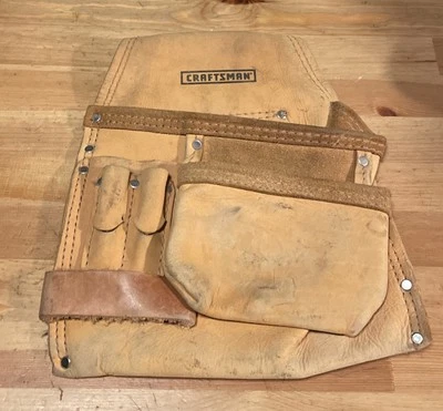 Craftsman Suede Leather Tool Pouch Carpenter Bag  - Image 1 of 4