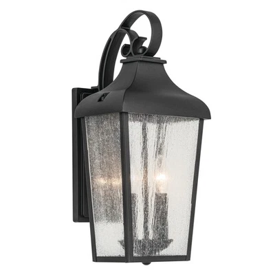 Kichler 49736 Forestdale 2 Light 19" Tall Outdoor Wall Sconce - Black - Image 1 of 4