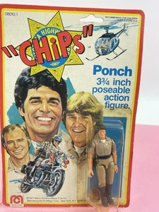 Vintage All Orig Mego Chips PONCH 3-3/4" Poseable Action Figure 1977 MOC Sealed - Picture 1 of 9