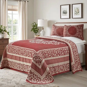 Lyron Transitional Jacquard Lightweight Ultra-Soft Bedspread & Pillow Sham Set - Picture 1 of 56
