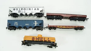 Tyco HO Freight Cars Shell Tank Virginian B&M Hopper UP C&NW Flat Car No Box B92 - Picture 1 of 21