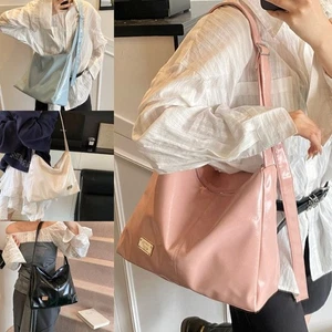 Solid Color Shoulder Bags Handheld Handbags Casual Underarm Bags Women Girls - Picture 1 of 12