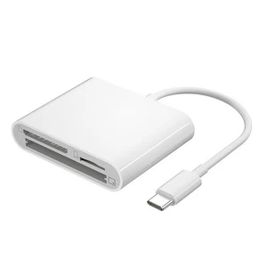 Type-C to CF SD MicroSD Card Reader Adapter Plug Play for Smartphone iPad Mac - Picture 1 of 15