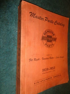 1929-1953 CHEVROLET CAR AND TRUCK PARTS BOOK / ORIGINAL CATALOG BEL AIR PICKUP+ - Picture 1 of 12