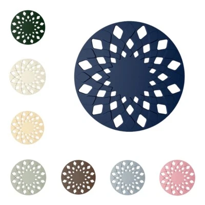 4 Pieces Non-slip Silicone Cup Pads Circle Placemats Coasters Hollow Table Mats - Image 1 of 2