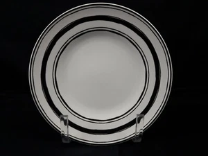 Plato de ensalada Lenox Around the Table rayas negras nuevo con etiquetas - Imagen 1 de 6
