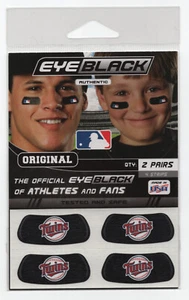 Decoraciones faciales negras ojos MLB logotipo de gemelos Minnesota (1 PACK - 2 PARES DE PEGATINAS) - Imagen 1 de 2