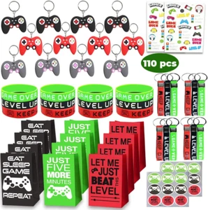 110 Pcs Video Game Party Favors, Gamer Party Favors - 12 Set of Video Game Party - Picture 1 of 12