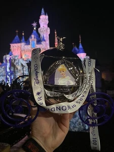Disney 100th Mickey Mouse Platinum Metallic Cinderella Carriage Popcorn Bucket - Picture 1 of 2
