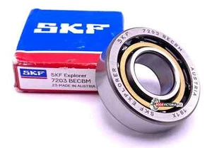 SKF 7203 BECBM Angular Contact Ball Bearing, Brass Cage 17x40x12 mm - Picture 1 of 4