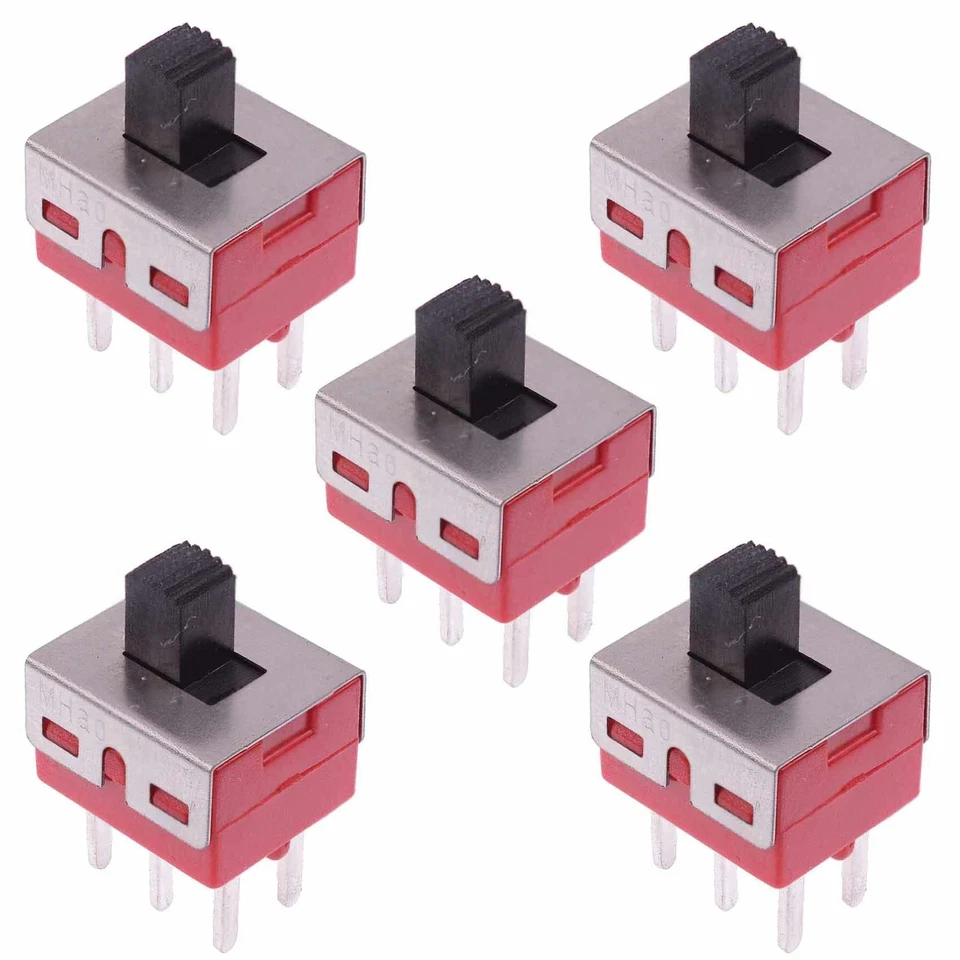 5 x On-On Mini PCB Slide Switch DPDT 5A - Image 1 of 1