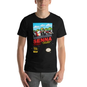 Ayrton Senna McLaren Racing Formula One 1 F1 Retro Nintendo T-Shirt - Picture 1 of 29