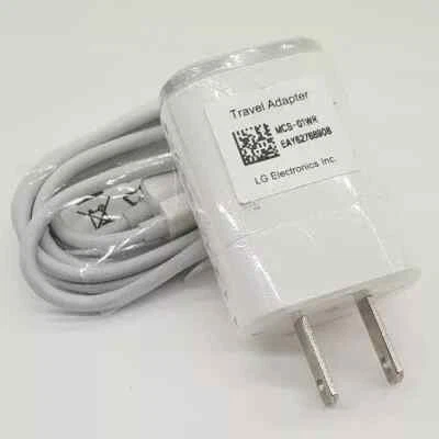 Lote de 50 NUEVOS Cargadores de Pared Blancos LG Blancos + Cable de Sincronización de Datos Micro USB Foto 1 de 2