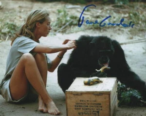 JANE GOODALL SIGNIERTES AUTOGRAMM 8X10 FOTO - WÜRDE RENOMMIERTER PRIMATOLOGE SELTEN!! - Bild 1 von 2