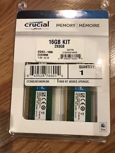 crucial memory 16GB KIT 2X8GB DDR3-1866 EUDIMM - Picture 1 of 2