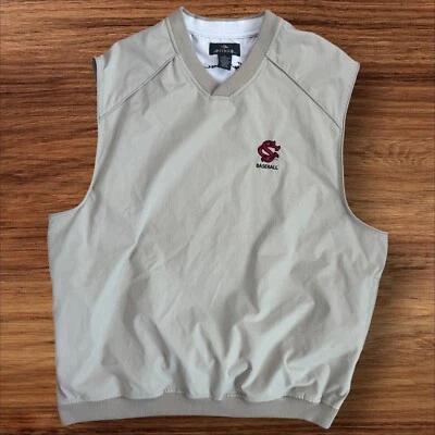 Chaleco de béisbol South Carolina Gamcocks para hombre L beige Ray Tanner golf pulóver Foto 1 de 4