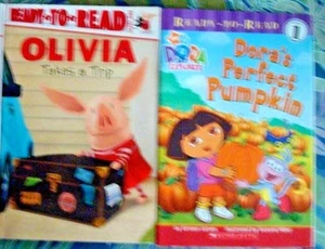 Scholastic Ready-to-Read, Level One, 2 Bks: Olivia Takes a Trip, Dora's Pumpkin - Picture 1 of 2
