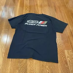 T-shirt vintage anni 90 Mugen Power giapponese Giappone auto da corsa taglia grande nera sbiadita - Foto 1 di 6
