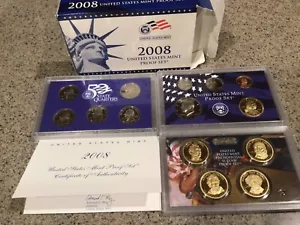 2008 US Mint Clad Proof Set 14 Coins Total OGP & Certificate - Picture 1 of 6