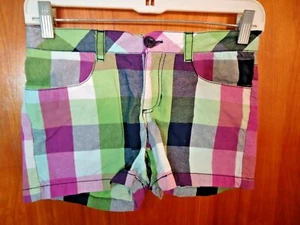 Girls Crazy 8 Size 10 Multi Color Checkered Shorts " BEAUTIFUL SHORTS " - Picture 1 of 5
