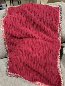 Babydecke Rot & Koralle 30 x 40 cm - Bild 1 von 1