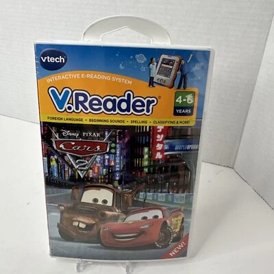 Vtech V Reader Disney Pixar Cars 2 Video Game Interactive E-Reading System NIP - Image 1 of 2